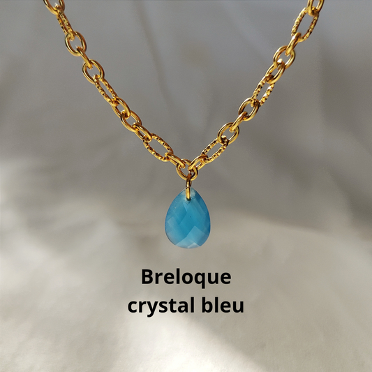 Breloque crystal bleu