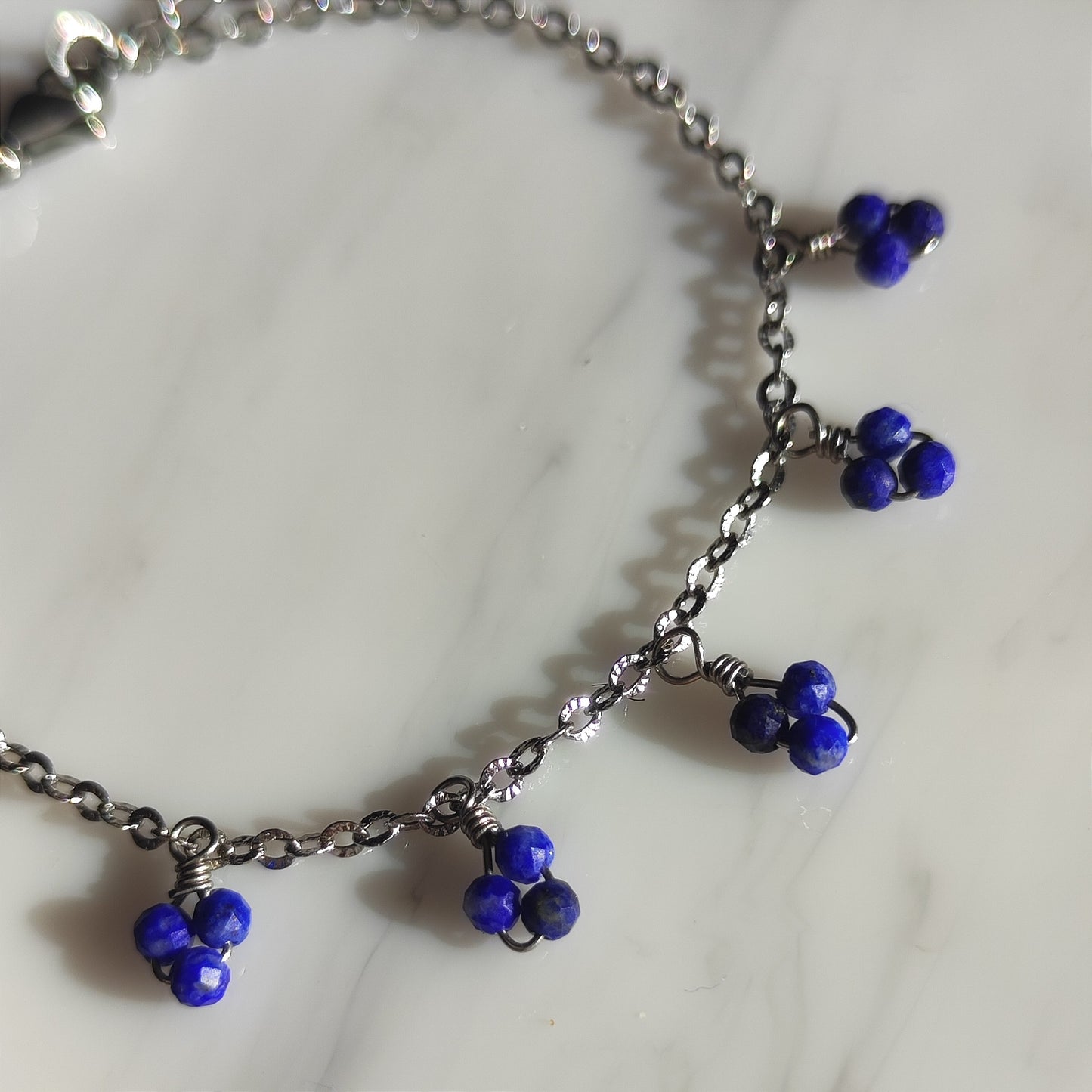 Bracelet Calypso - Lapis Lazulis/Argenté