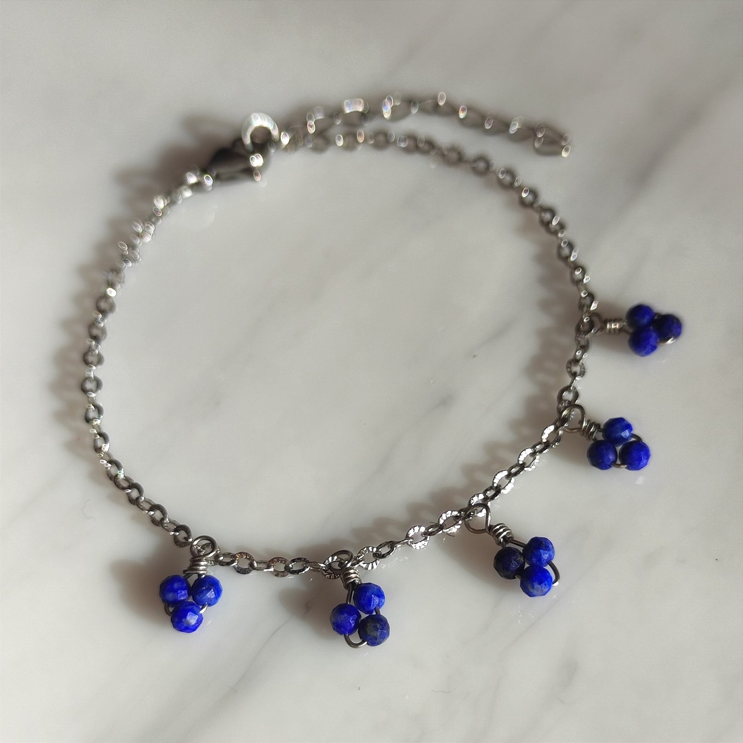 Bracelet Calypso - Lapis Lazulis/Argenté